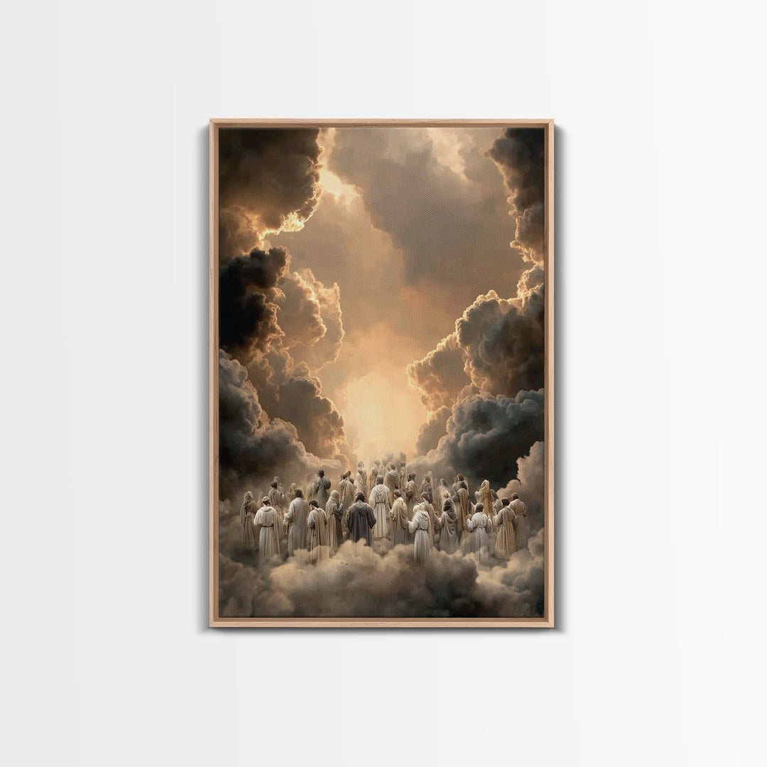 Ascension Pathway - Framed Canvas Print - Christian Wall Art - Christian Art Canvas - Christian Painting - Christian Decor - Christmas Art