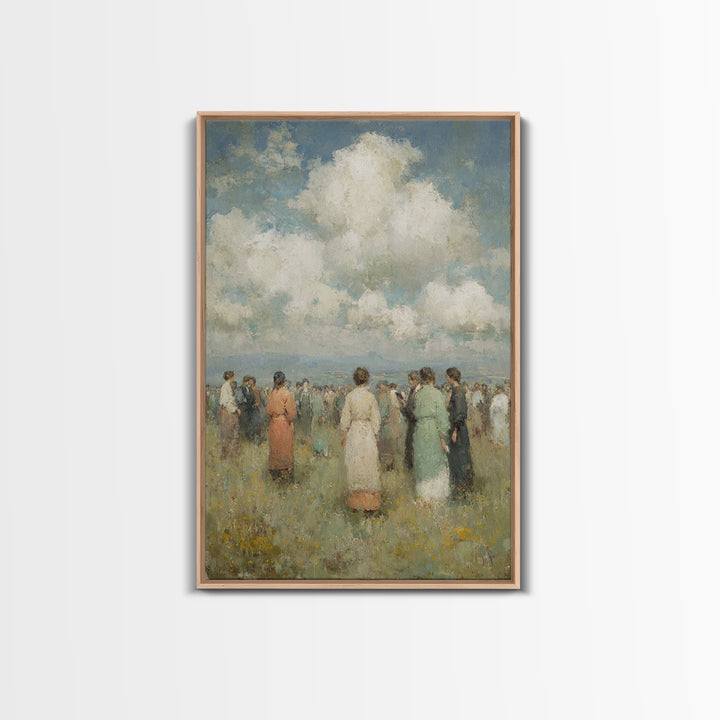 Field Of Fellowship | Framed Canvas Print | Christian Wall Art | Christian Art Canvas | Christian Painting | Christian Decor | Christmas Ar