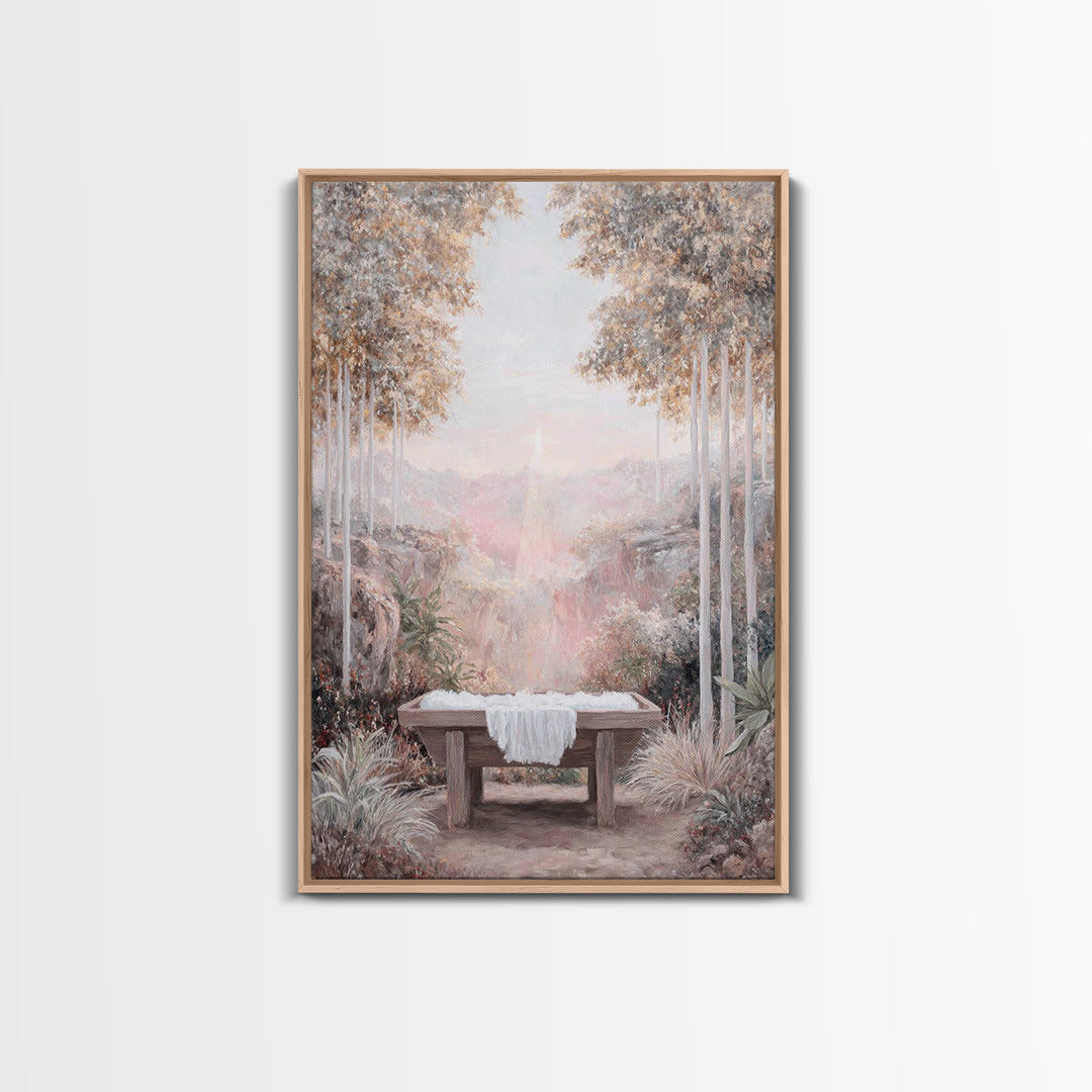 Dawn Of Promise – Framed Canvas Print – Christian Wall Art – Christian Art Canvas – Christmas Art – Christian Gift Ideas – Subtle Christian