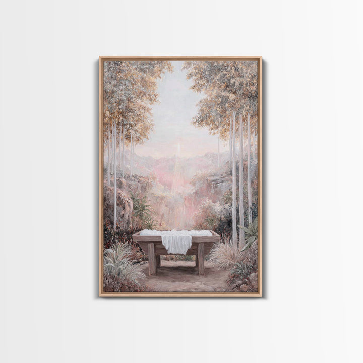 Dawn Of Promise – Framed Canvas Print – Christian Wall Art – Christian Art Canvas – Christmas Art – Christian Gift Ideas – Subtle Christian