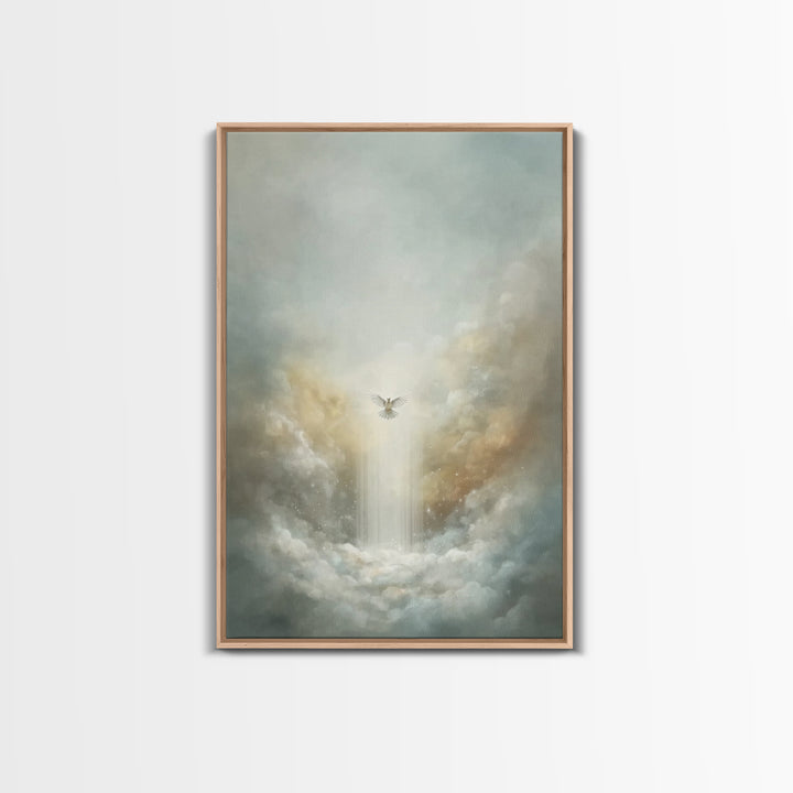 Heavenly Ascension, Framed Canvas Print, Christian Art Canvas, Christian Wall Art, Modern Christian Art, Subtle Christian Art, Christian Gi
