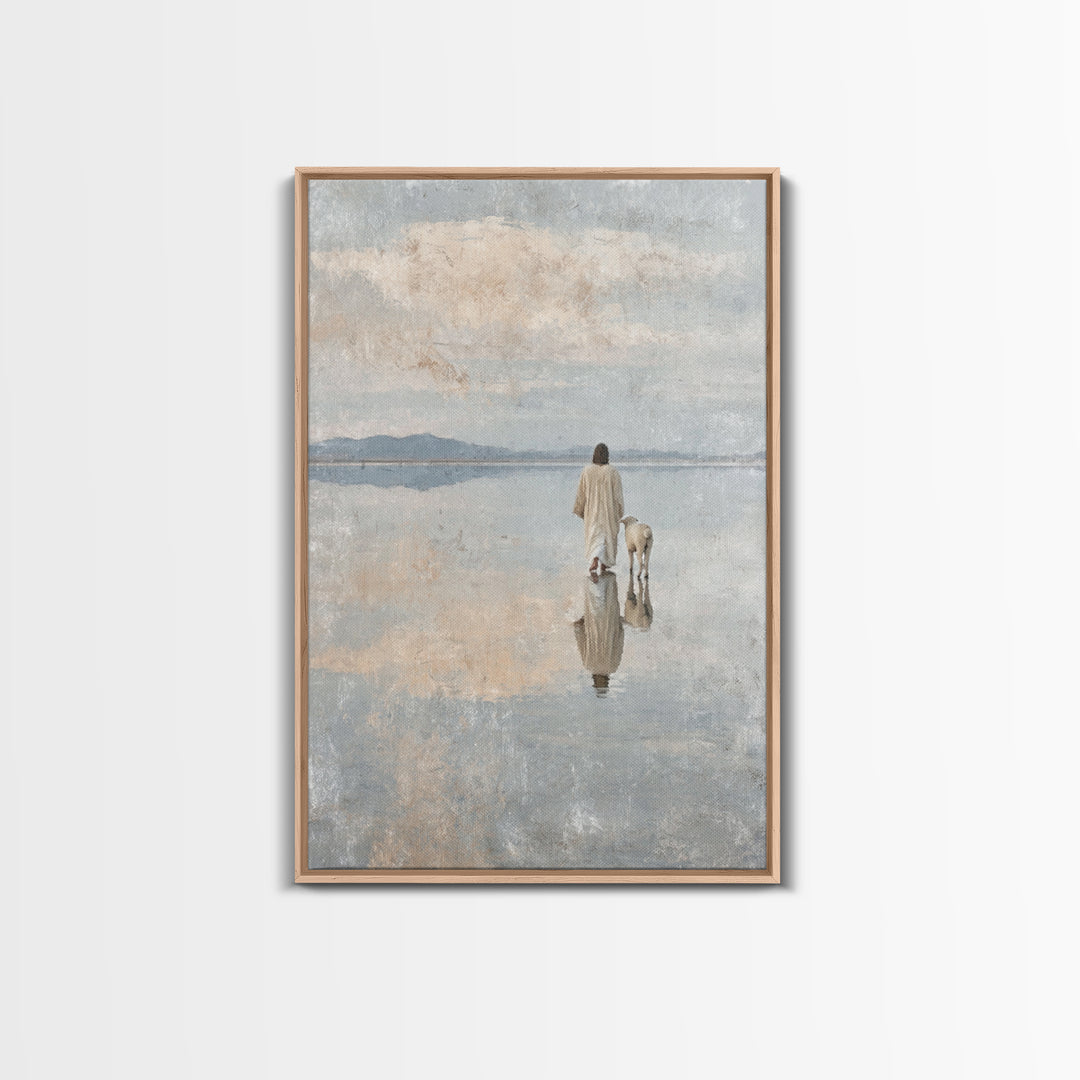 Horizon Of Peace – Framed Canvas Print – Christian Wall Art – Christian Art Canvas – Jesus Painting – Subtle Christian Art – Christian Gift
