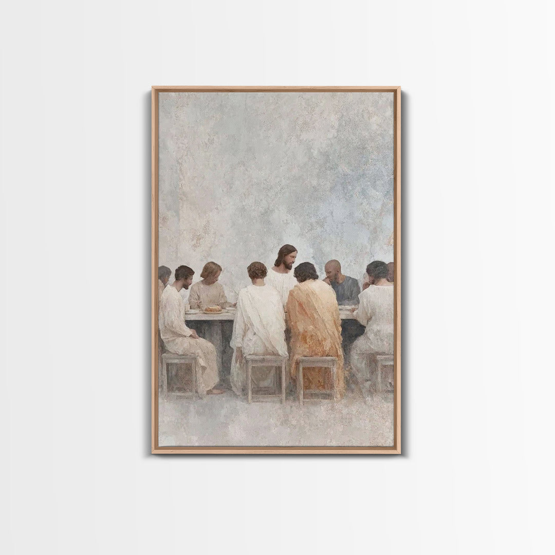 Heavenly Banquet – Framed Canvas Print – Christian Art Print – Christian Wall Art – Jesus Painting – Modern Christian Art – Christian Chris