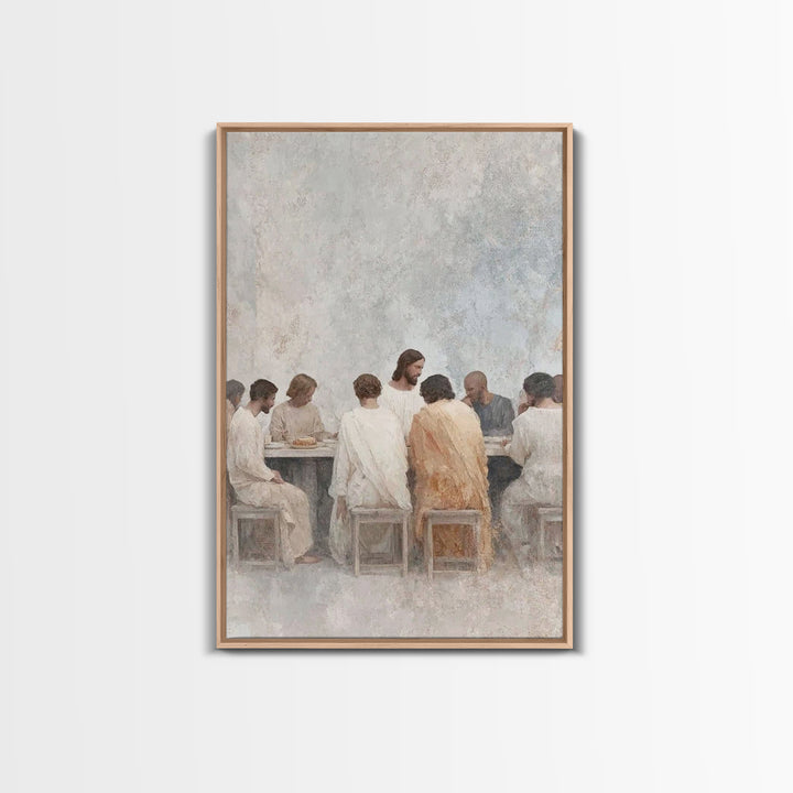 Heavenly Banquet – Framed Canvas Print – Christian Art Print – Christian Wall Art – Jesus Painting – Modern Christian Art – Christian Chris