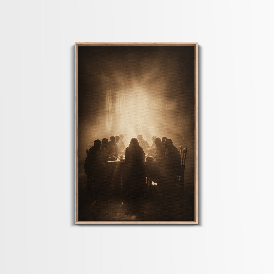 Upper Room Calm – Framed Canvas Print – Christian Wall Art – Christian Art Canvas – Jesus Painting – Moody Christian Painting – Christian C