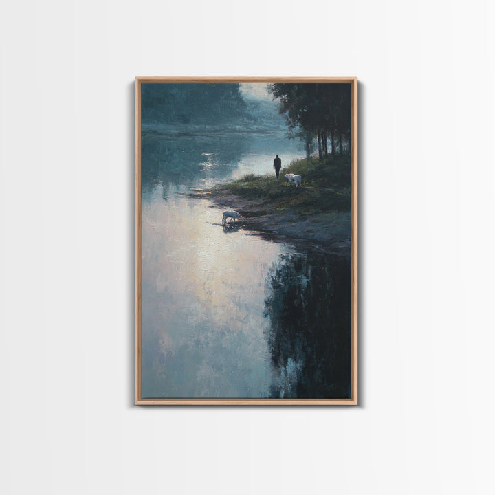Silent Morning Hope, Framed Canvas Print, Christian Wall Art, Christian Art Canvas, Jesus Painting, Minimalist Christian Art, Christmas Art