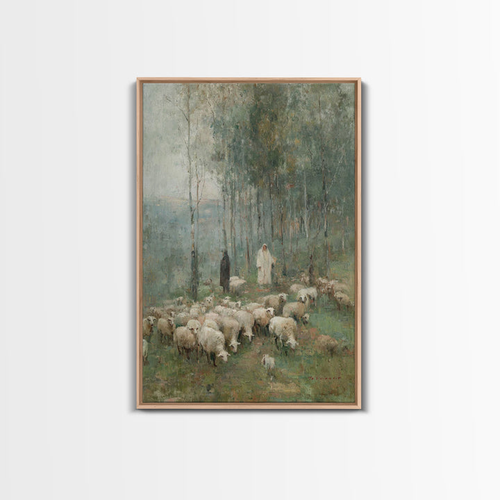 Pasture Of Grace – Framed Canvas Print – Christian Art Canvas – Christian Wall Art – Christian Painting – Subtle Christian Art – Christian