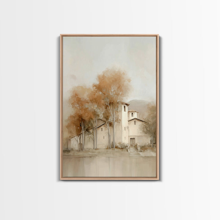 Sanctuary Stillness – Framed Canvas Print – Christian Art Canvas – Christian Wall Art – Vintage Christian Art – Christmas Art – Christian D