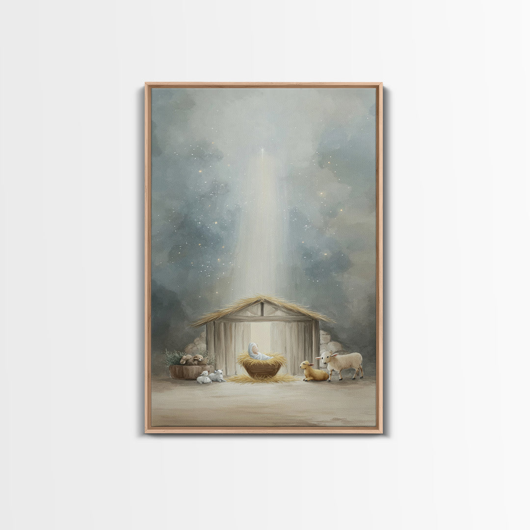 Star Of Bethlehem – Framed Canvas Print – Christian Wall Art – Christian Christmas Art – Christian Art Canvas – Christmas Art Prints – Chri