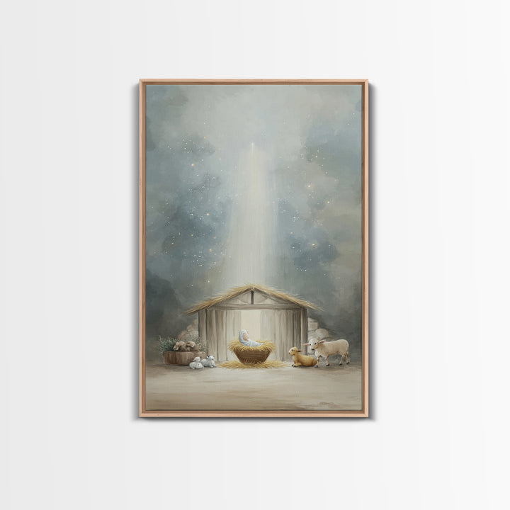 Star Of Bethlehem – Framed Canvas Print – Christian Wall Art – Christian Christmas Art – Christian Art Canvas – Christmas Art Prints – Chri