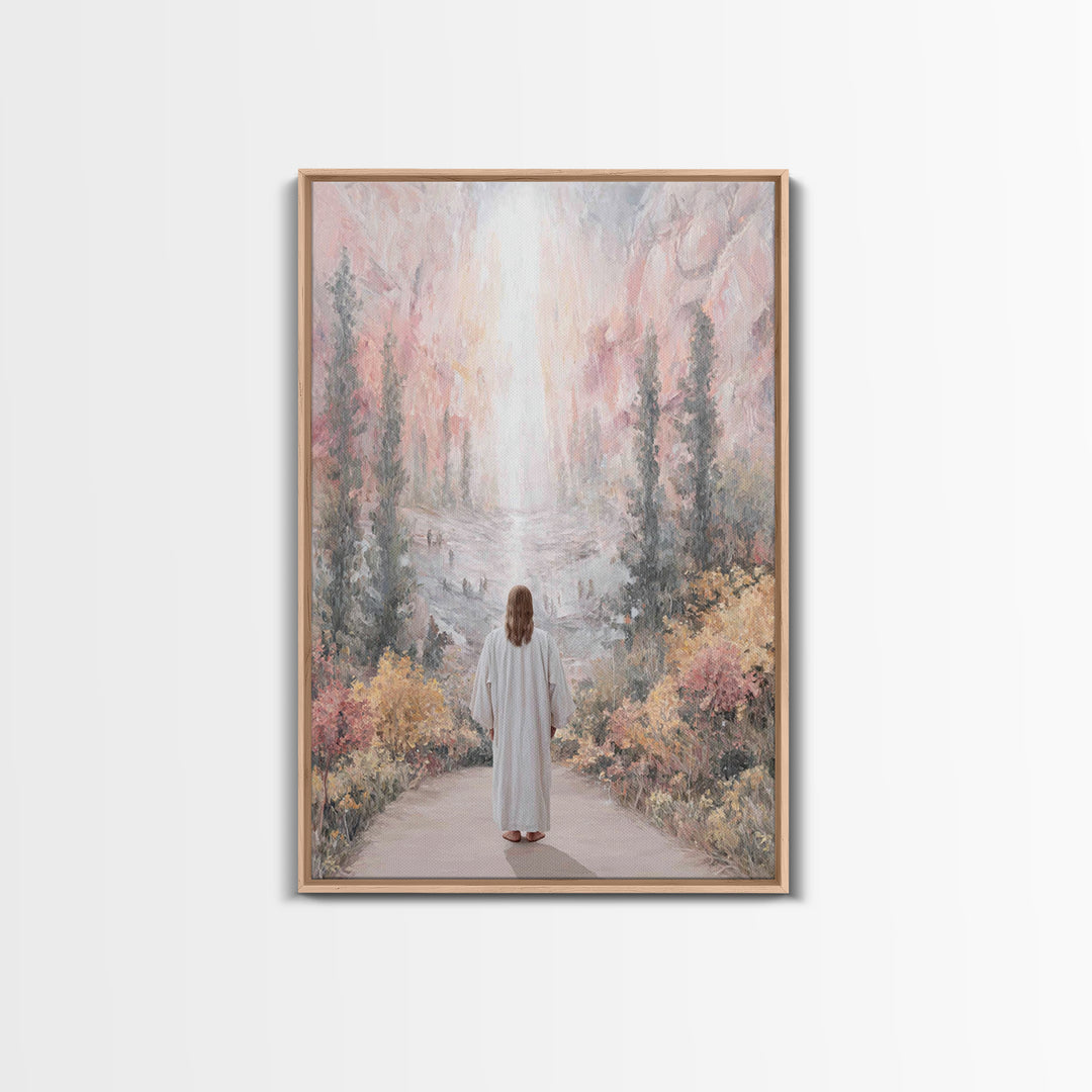 Celestial Path – Framed Canvas Print – Christian Wall Art – Jesus Painting – Christian Art Canvas – Christmas Art – Christian Decor
