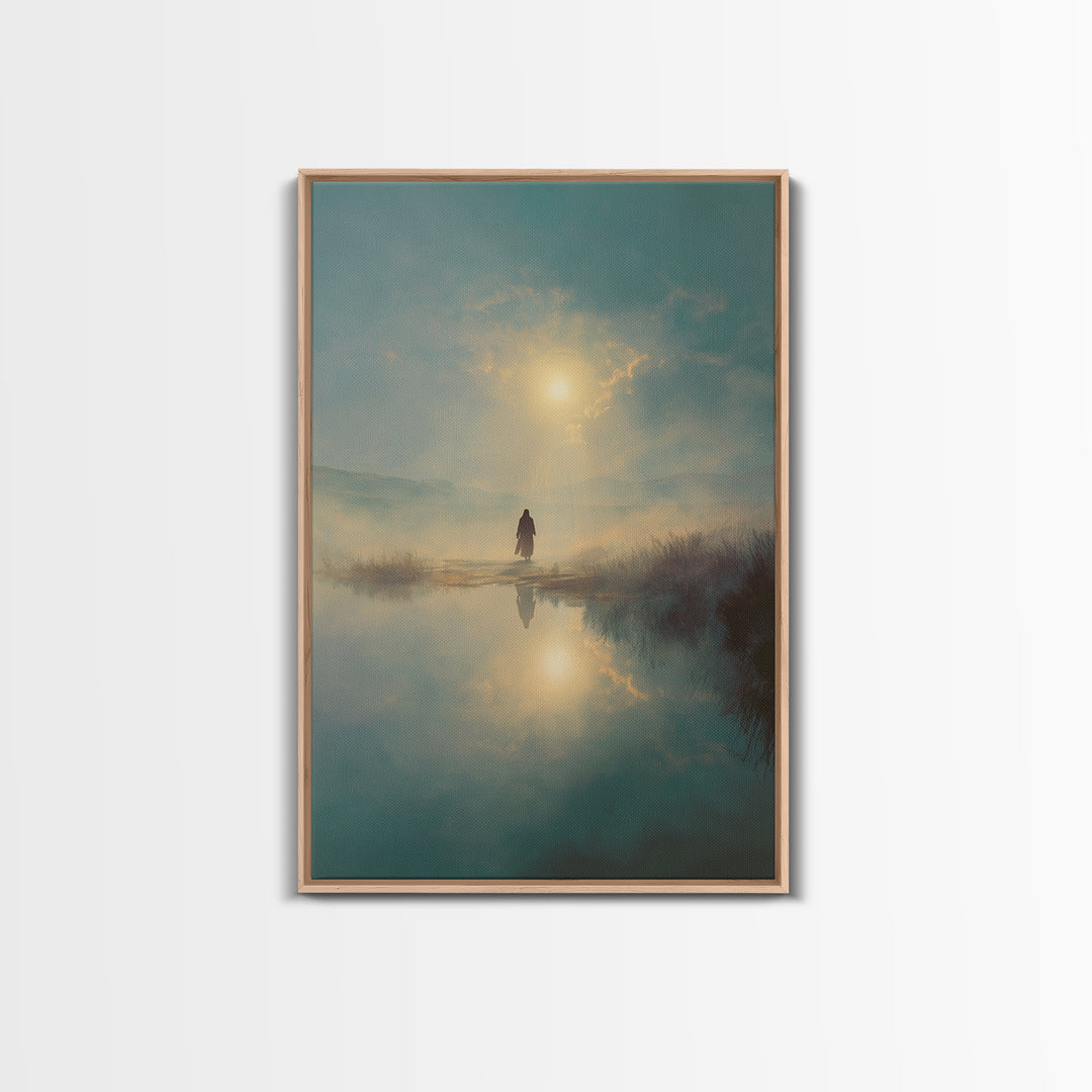 Radiant Dawn – Framed Canvas Print – Jesus Wall Art – Christian Art Print – Modern Christian Art – Christmas Art – Christian Gift Ideas
