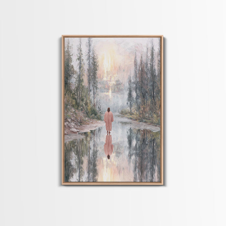 Eternal Light – Framed Canvas Print – Christian Art Work – Jesus Canvas Art – Subtle Christian Art – Christian Christmas Art – Christian De