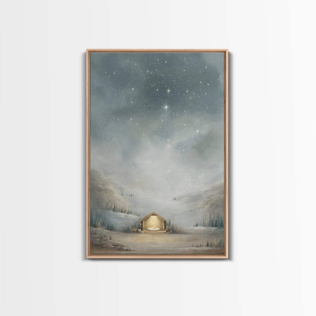 Star of Bethlehem – Framed Canvas Print – Christmas Art – Christian Wall Art – Christian Art Canvas – Christian Christmas Decor – Christian