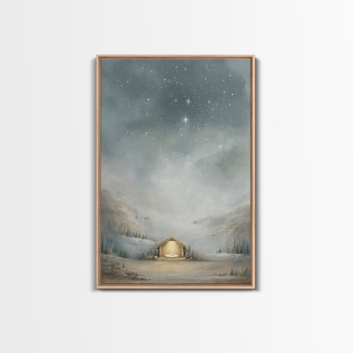 Star of Bethlehem – Framed Canvas Print – Christmas Art – Christian Wall Art – Christian Art Canvas – Christian Christmas Decor – Christian