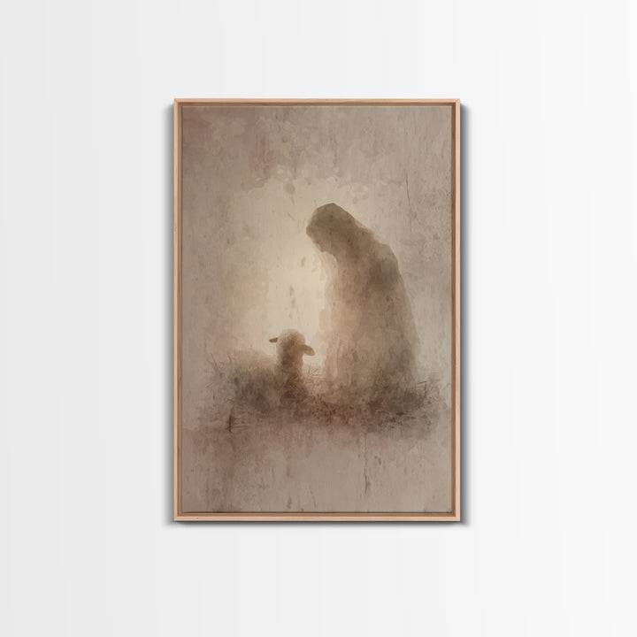 Holy Night Stillness | Framed Canvas Print | Christian Wall Art | Christmas Wall Art | Christian Christmas Art | Jesus Christmas Art | Chri