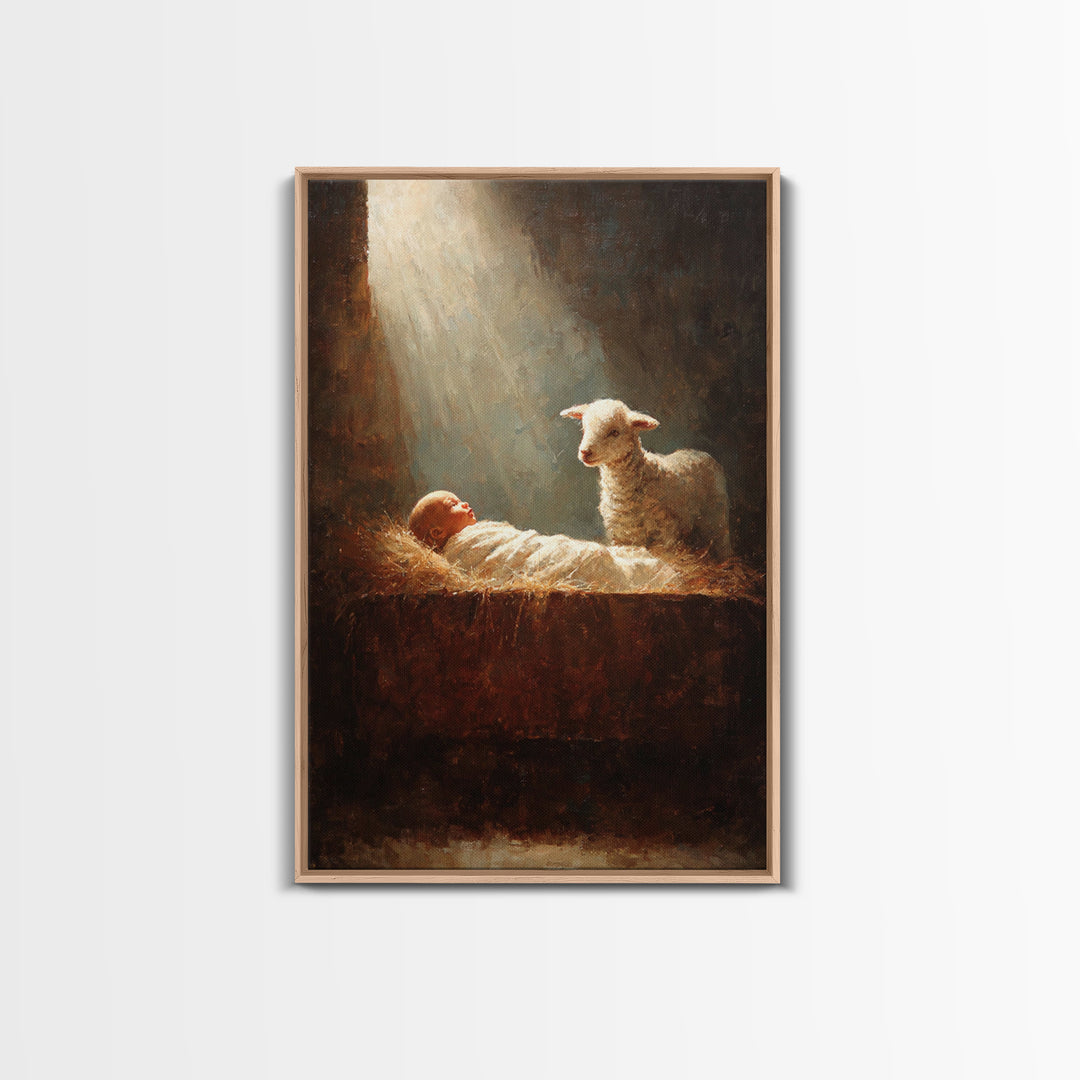 Radiant Child Hope, Framed Canvas Print, Christian Wall Art, Jesus Painting, Christian Christmas Art, Christmas Canvas Wall Art, Christian