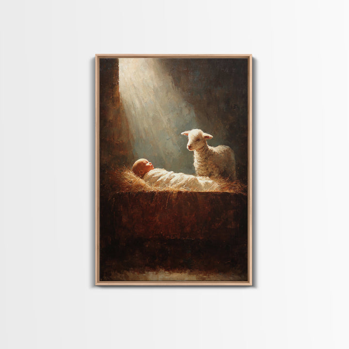 Radiant Child Hope, Framed Canvas Print, Christian Wall Art, Jesus Painting, Christian Christmas Art, Christmas Canvas Wall Art, Christian