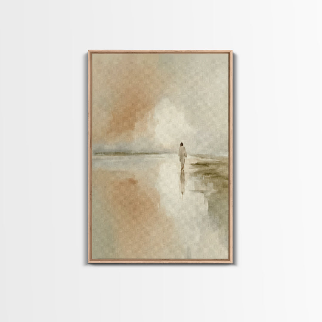 Graceful Shore Path | Framed Canvas Print | Christian Wall Art | Christian Art Canvas | Modern Christian Art | Subtle Christian Art | Chris
