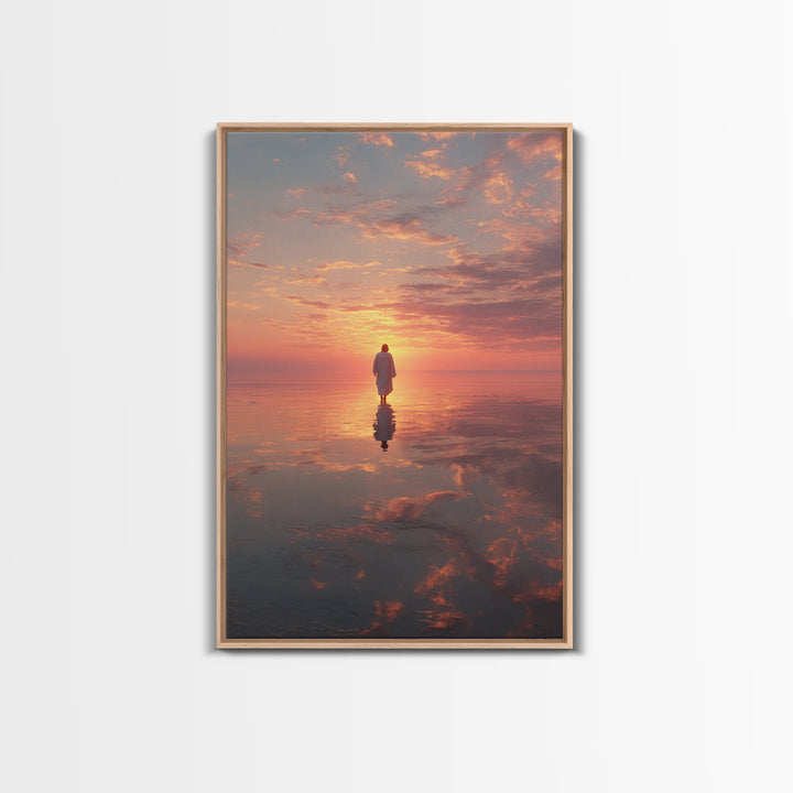 Radiant Dawn Path – Framed Canvas Print – Christian Wall Art – Christian Art Canvas – Jesus Painting – Modern Christian Art – Christian Dec