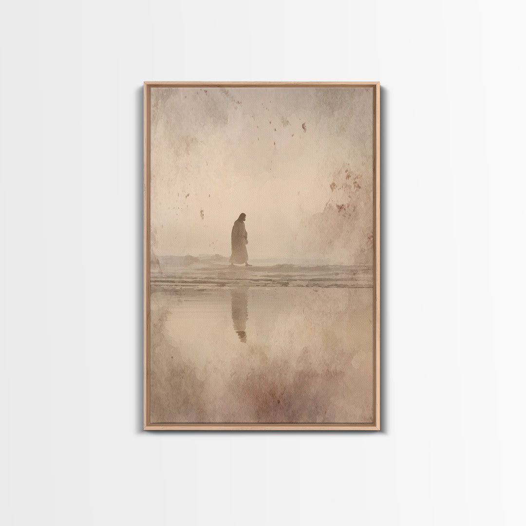 Desert Walk Grace | Framed Canvas Print | Christian Wall Art | Subtle Christian Art | Jesus Art Print | Christian Art Canvas | Christian Pa