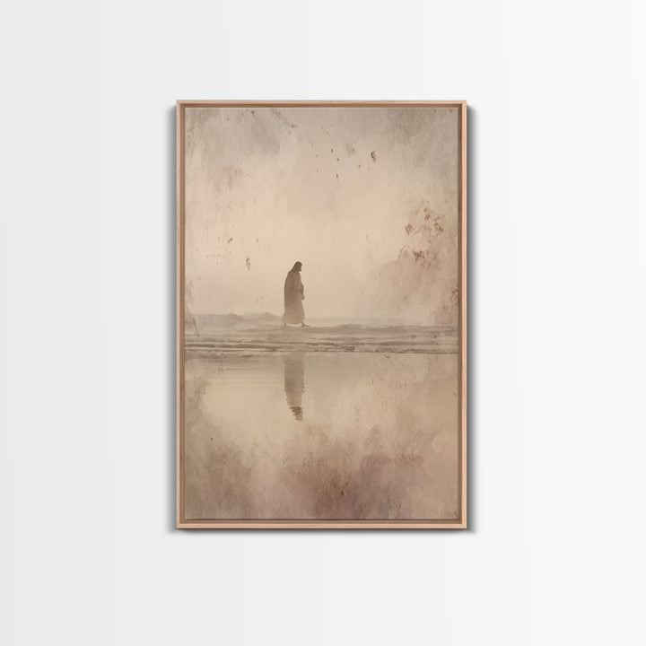 Desert Walk Grace | Framed Canvas Print | Christian Wall Art | Subtle Christian Art | Jesus Art Print | Christian Art Canvas | Christian Pa