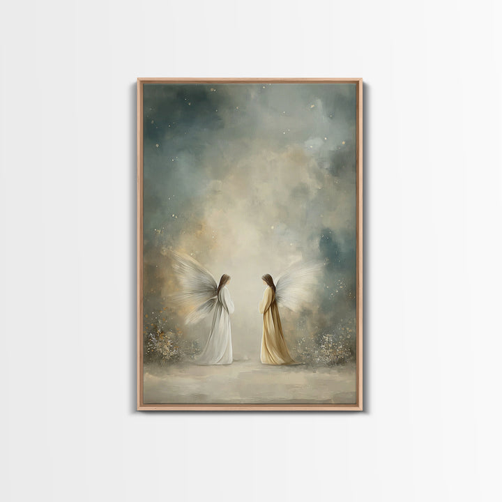 Heavenly Dawn Grace – Framed Canvas Print – Christian Wall Art – Christian Art Canvas – Christmas Art – Christian Decor – Modern Art