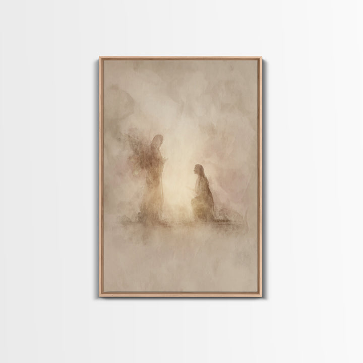 Radiant Faith Dawn – Framed Canvas Print – Christian Art – Christian Wall Art – Subtle Christian Art – Christian Painting – Christmas Art