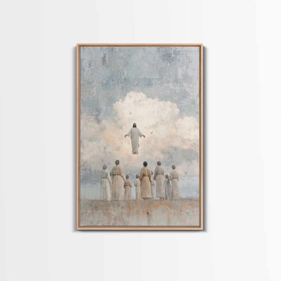Clouds Of Glory, Framed Canvas Print, Christian Art Prints, Christian Wall Art, Jesus Painting Canvas, Modern Christian Art, Christian Chri
