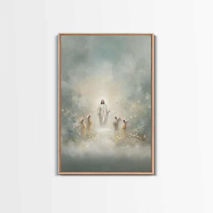 Rising Messiah | Framed Canvas Print | Christian Wall Art | Jesus Painting | Large Jesus Wall Art | Christian Art Canvas | Christian Decor