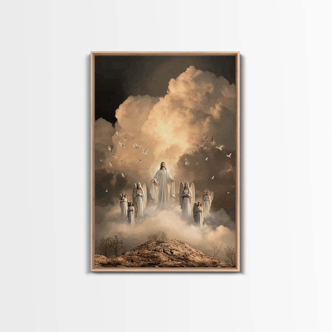 Glorious Return – Framed Canvas Print – Christian Wall Art – Jesus Painting – Christian Art Canvas – Large Christian Painting – Christian D