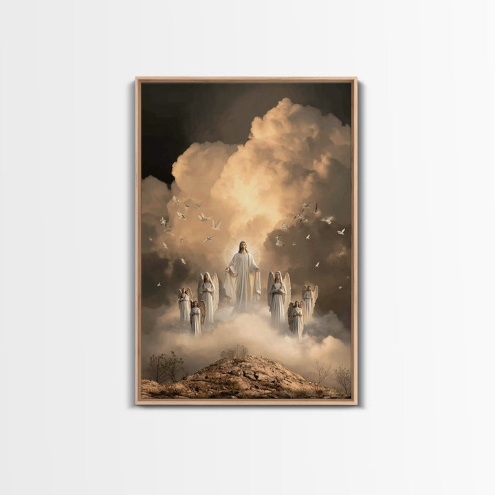 Glorious Return – Framed Canvas Print – Christian Wall Art – Jesus Painting – Christian Art Canvas – Large Christian Painting – Christian D