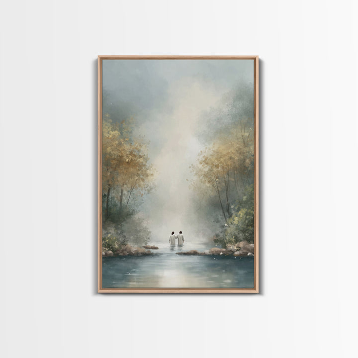 Child Of Peace | Framed Canvas Print | Christian Art Canvas | Christian Wall Art | Jesus Painting | Modern Christian Art | Christian Decor