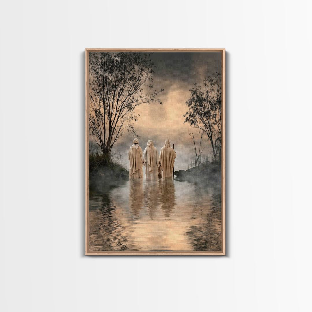 Twilight Disciples – Framed Canvas Print – Christian Art – Christian Paintings – Moody Christian Art – Christian Art Canvas – Christian Gif