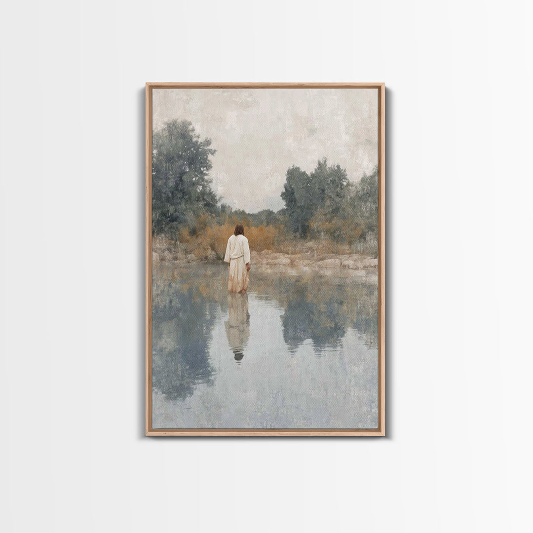 Silent Journey | Framed Canvas Print | Subtle Christian Art | Christian Wall Art | Christian Art Canvas | Large Christian Painting | Christ