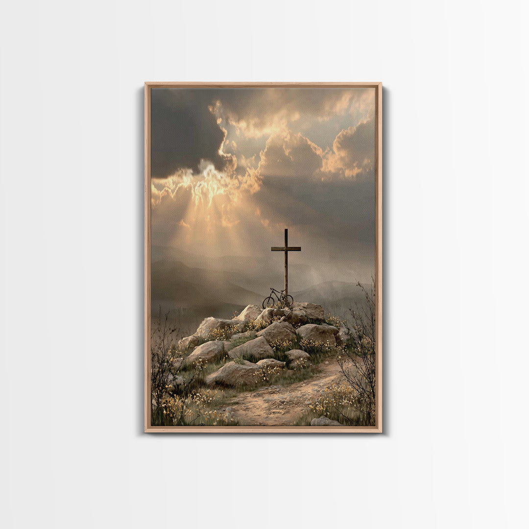 Rays Of Mercy | Framed Canvas Print | Christian Wall Art | Christian Art | Christian Art Canvas | Large Christian Art | Christian Gift Idea
