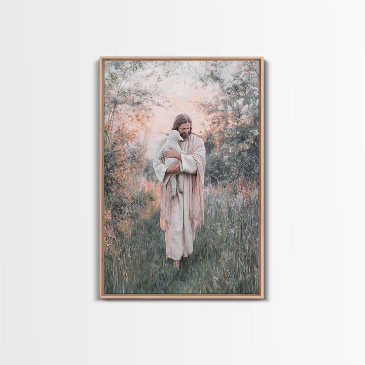 Field Of Compassion – Framed Canvas Print – Christian Art Canvas – Christian Wall Art – Vintage Christian Art – Christian Paintings – Chris