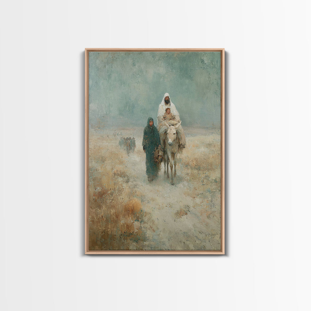 Sacred Refuge Path – Framed Canvas Print – Christian Art Canvas – Christian Wall Art – Christmas Art – Jesus Painting – Christian Decor