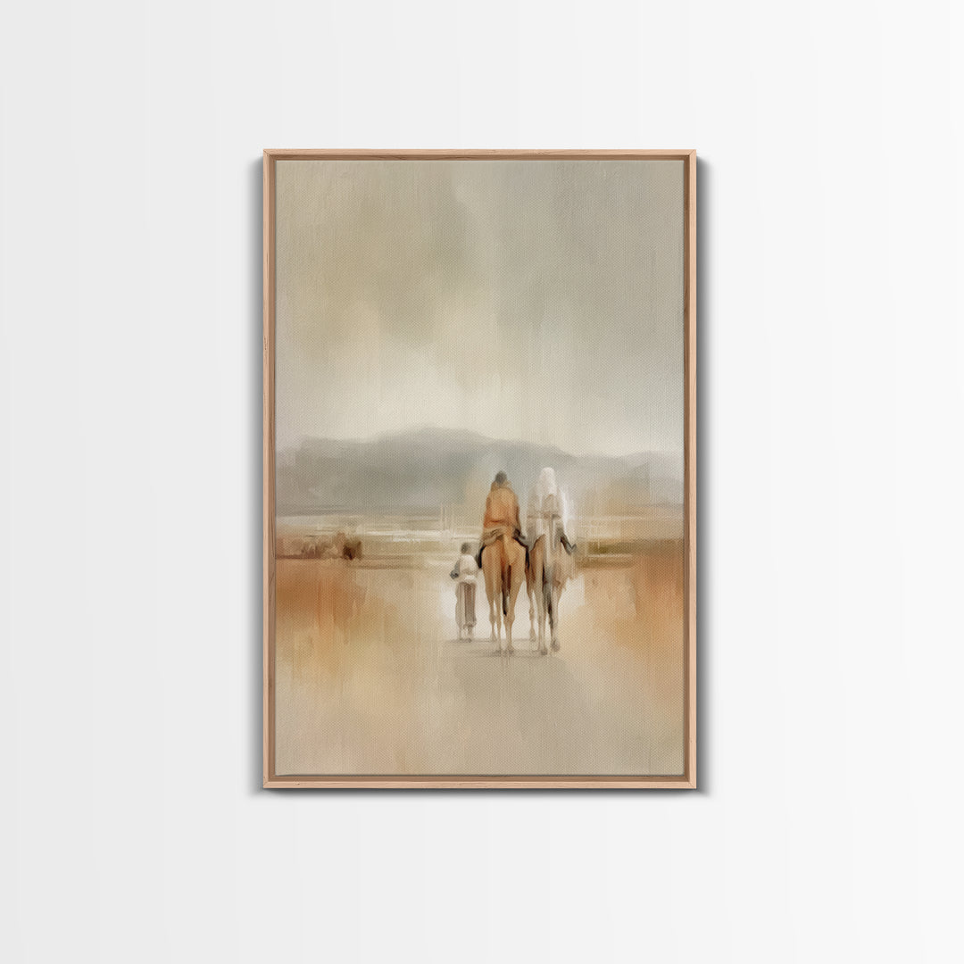 Evening Star Trail – Framed Canvas Print – Christian Art Canvas – Christian Christmas Art – Jesus Painting – Christian Wall Art – Christmas