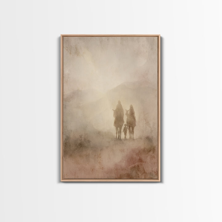 Heavenward Steps | Framed Canvas Print | Christian Art Canvas | Christian Wall Art | Jesus Painting | Christian Christmas Art | Christmas A