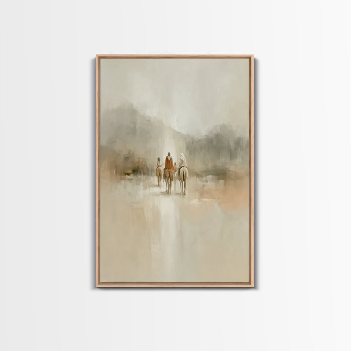 Radiant Horizon Walk – Framed Canvas Print – Christian Wall Art – Christian Art Canvas – Christmas Art – Jesus Painting – Christian Decor