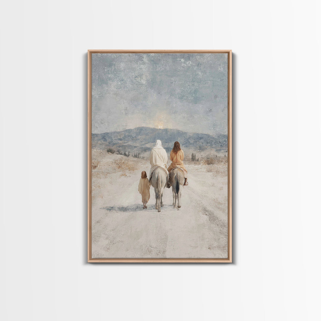 Holy Road Light | Framed Canvas Print | Christian Art Canvas | Christian Wall Art | Christian Christmas Art | Jesus Painting | Christian De