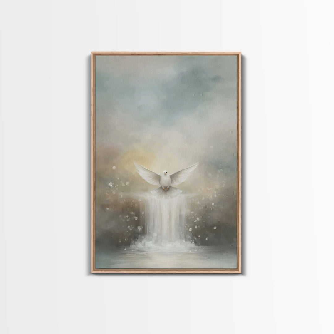 Spirit Of Peace – Framed Canvas Print – Christian Art Canvas – Christian Wall Art – Christian Art – Christian Gift – Minimalist Christian A