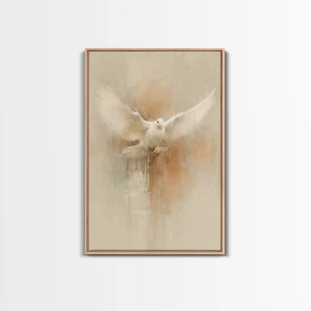 Heavenly Dove Light | Framed Canvas Print | Christian Wall Art | Christian Art Canvas | Christian Art | Christian Decor | Christian Gift