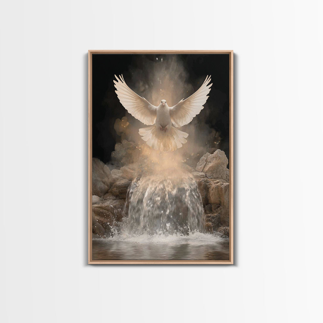 Living Water Light – Framed Canvas Print – Christian Art Canvas – Christian Wall Art – Christian Art – Christian Painting – Christian Gift