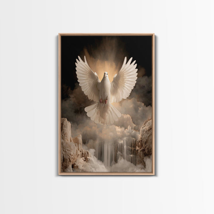 Divine Peace Wings | Framed Canvas Print | Christian Christmas Art | Christian Art Canvas | Christian Wall Art | Christian Decor | Christia