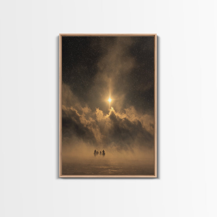 Journey of Kings – Framed Canvas Print – Christian Wall Art – Christian Christmas Art – Jesus Painting – Christmas Canvas Wall Art