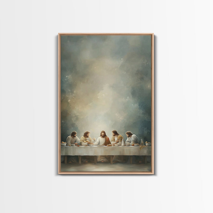 Sacred Last Supper | Framed Canvas Print | Christian Art Canvas | Christian Decor | Christian Wall Art | Christian Art | Christian Christma