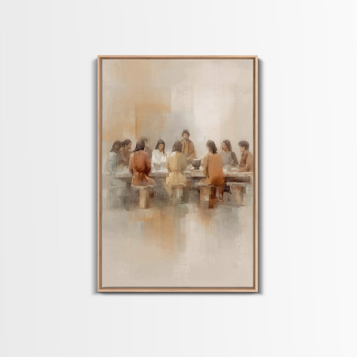 Graceful Supper – Framed Canvas Print – Christian Wall Art – Christian Art Work – Jesus Painting – Christmas Art – Christian Art Canvas – C