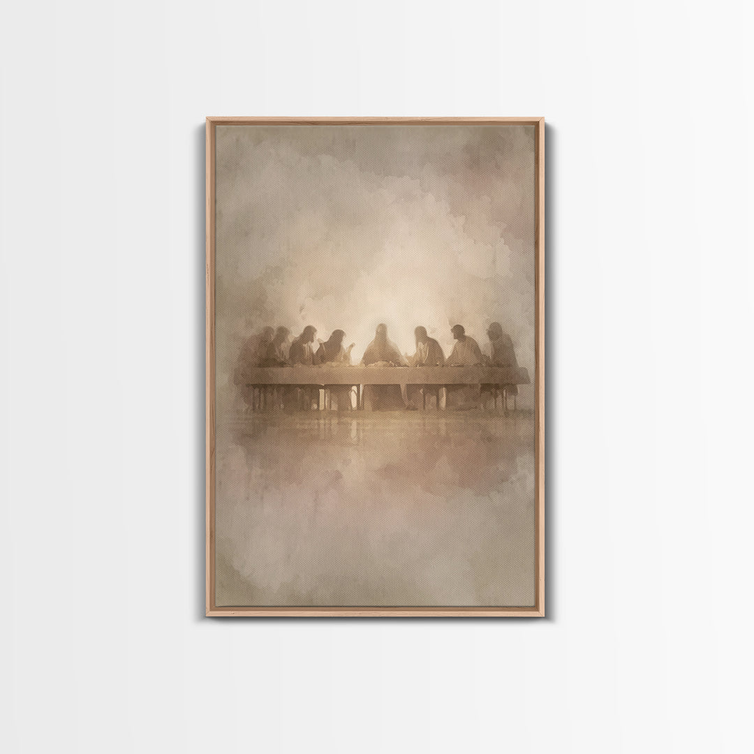 Divine Fellowship – Framed Canvas Print – Christian Art Print – Jesus Canvas Art – Christian Wall Art – Christmas Decor – Christian Christm
